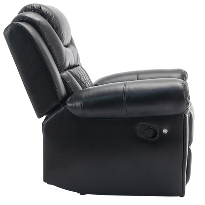 Fauteuil inclinable manuel moderne pour home cinéma avec bande lumineuse LED, dossier réglable et repose-pieds pour salon ou chambre