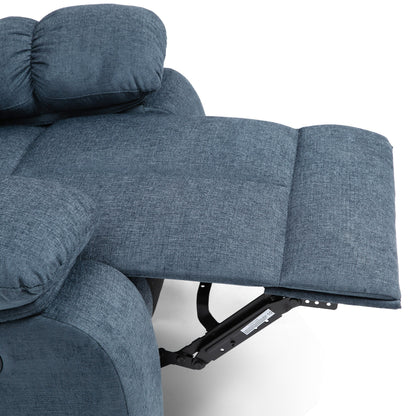 Fauteuil de massage inclinable moderne avec coussins capitonnés et inclinaison manuelle