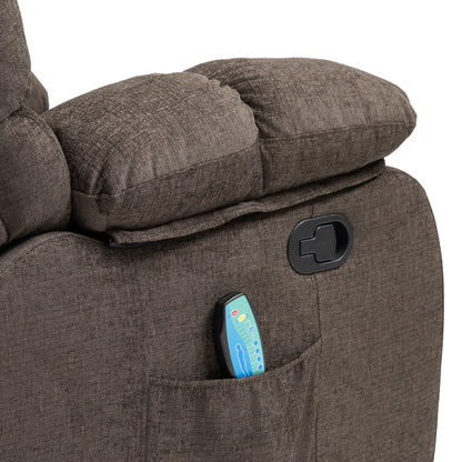 Fauteuil de massage inclinable moderne avec coussins capitonnés et inclinaison manuelle