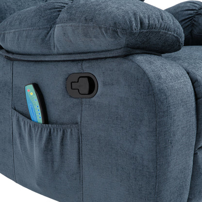 Fauteuil de massage inclinable moderne avec coussins capitonnés et inclinaison manuelle