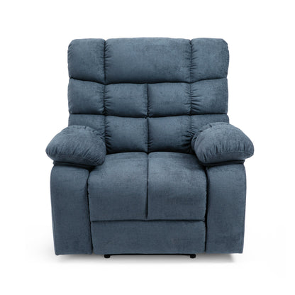 Fauteuil de massage inclinable moderne avec coussins capitonnés et inclinaison manuelle