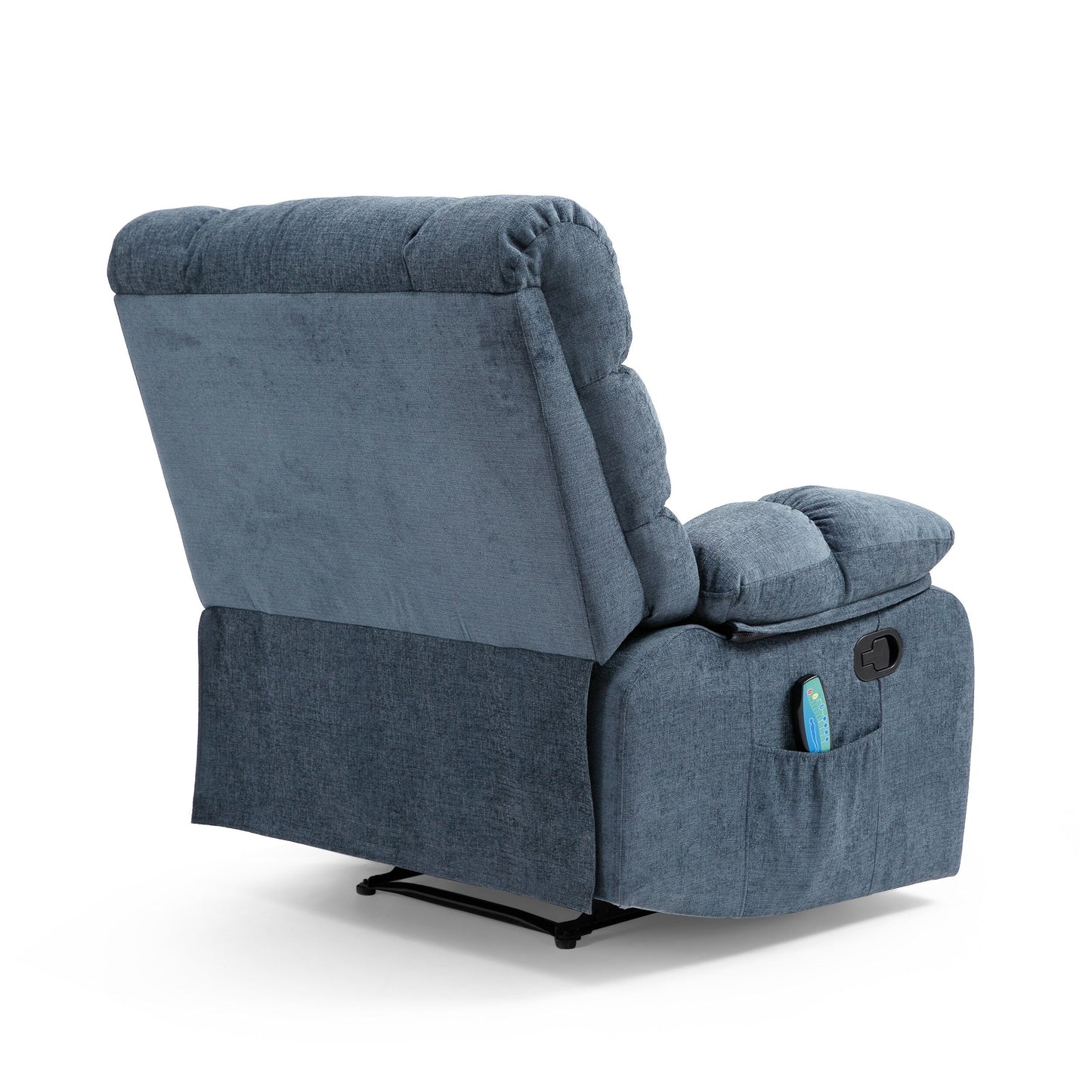 Fauteuil de massage inclinable moderne avec coussins capitonnés, 5 modes, télécommande et inclinaison manuelle