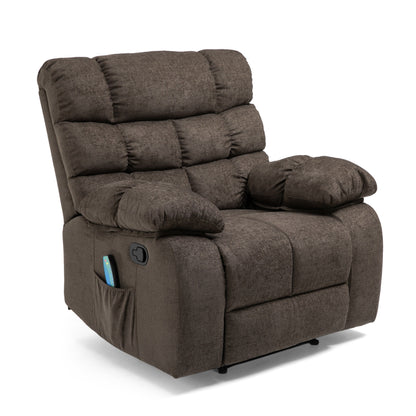 Fauteuil de massage inclinable moderne avec coussins capitonnés, 5 modes, télécommande et inclinaison manuelle