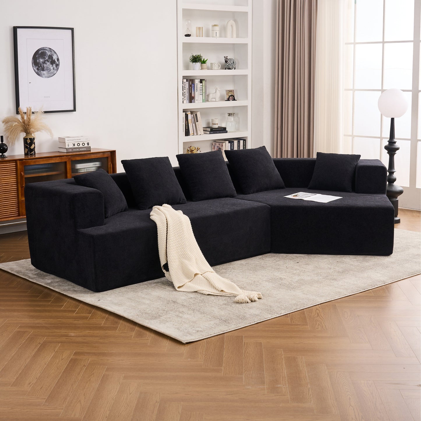 Canapé moderne en mousse à mémoire de forme avec revêtement en tissu chenille