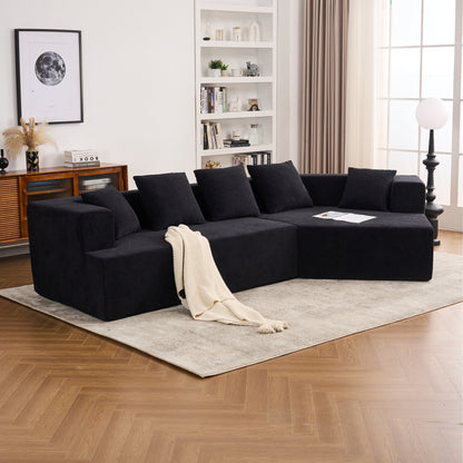 Canapé moderne en mousse à mémoire de forme avec revêtement en tissu chenille