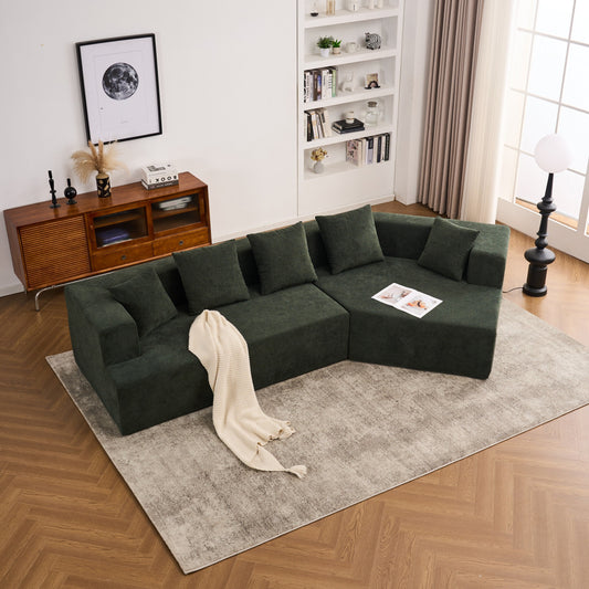 Canapé moderne en mousse à mémoire de forme avec revêtement en tissu chenille