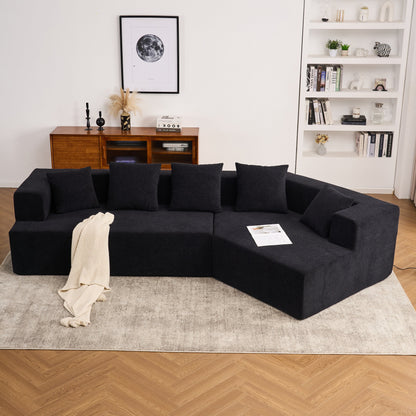 Canapé moderne en mousse à mémoire de forme avec revêtement en tissu chenille