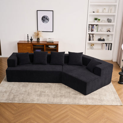 Canapé moderne en mousse à mémoire de forme avec revêtement en tissu chenille