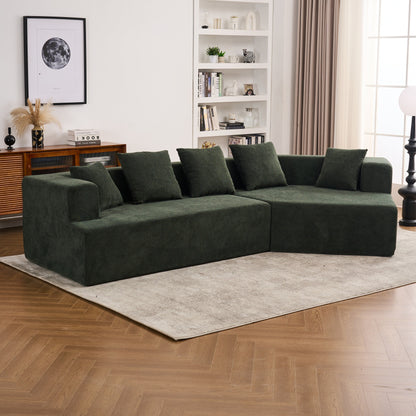 Canapé moderne en mousse à mémoire de forme avec revêtement en tissu chenille