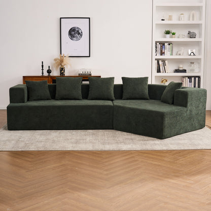 Canapé moderne en mousse à mémoire de forme avec revêtement en tissu chenille