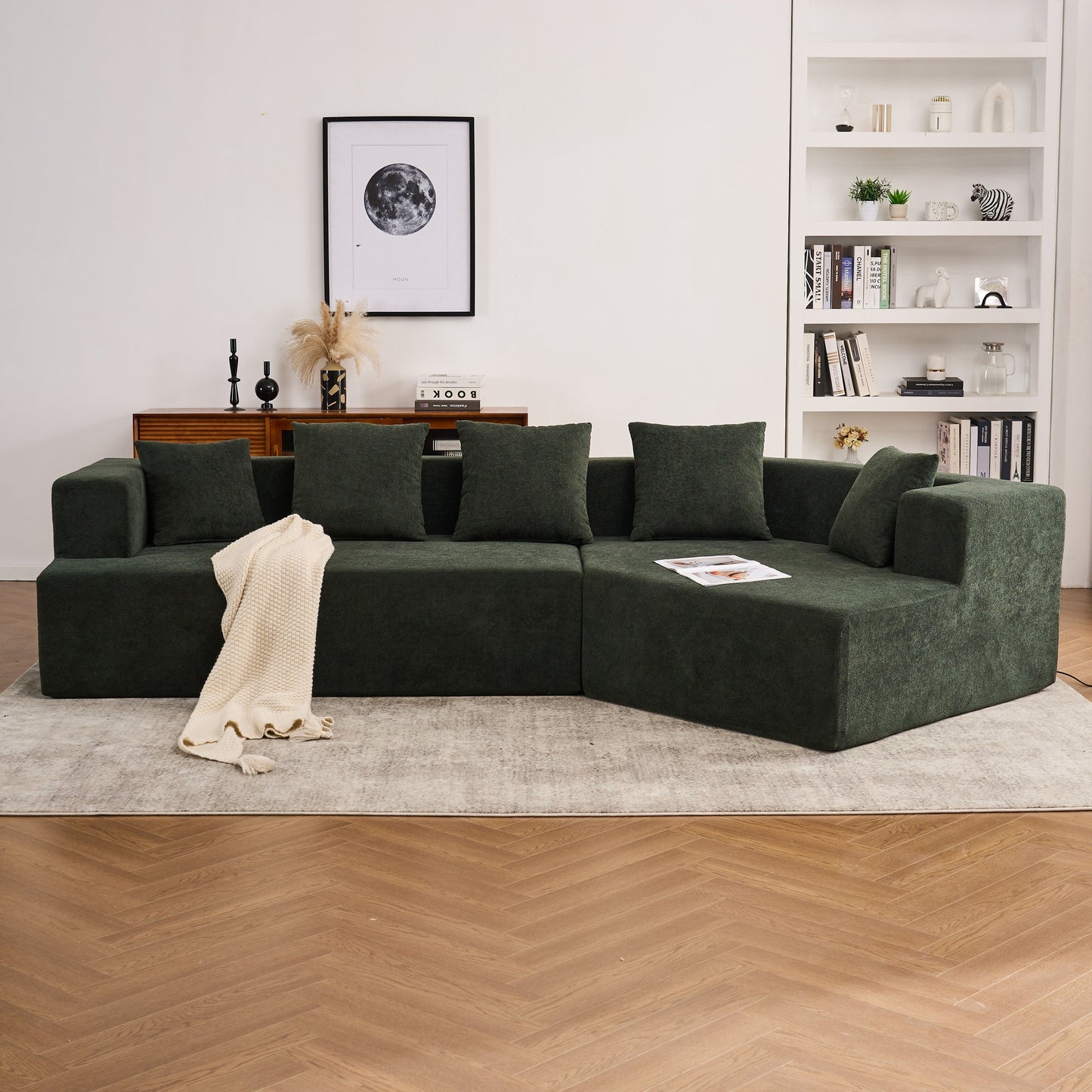 Canapé moderne en mousse à mémoire de forme avec revêtement en tissu chenille