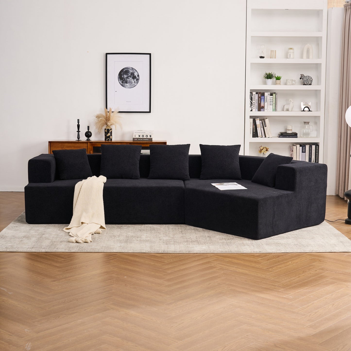 Canapé moderne en mousse à mémoire de forme avec revêtement en tissu chenille