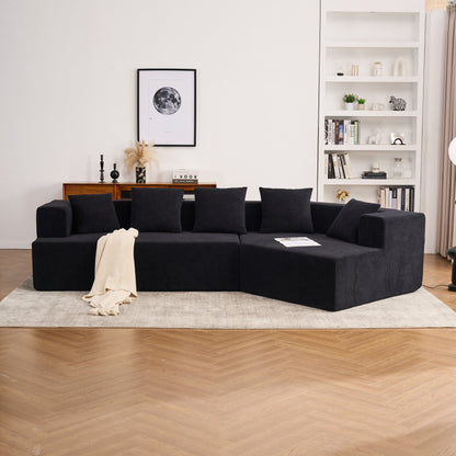 Canapé moderne en mousse à mémoire de forme avec revêtement en tissu chenille