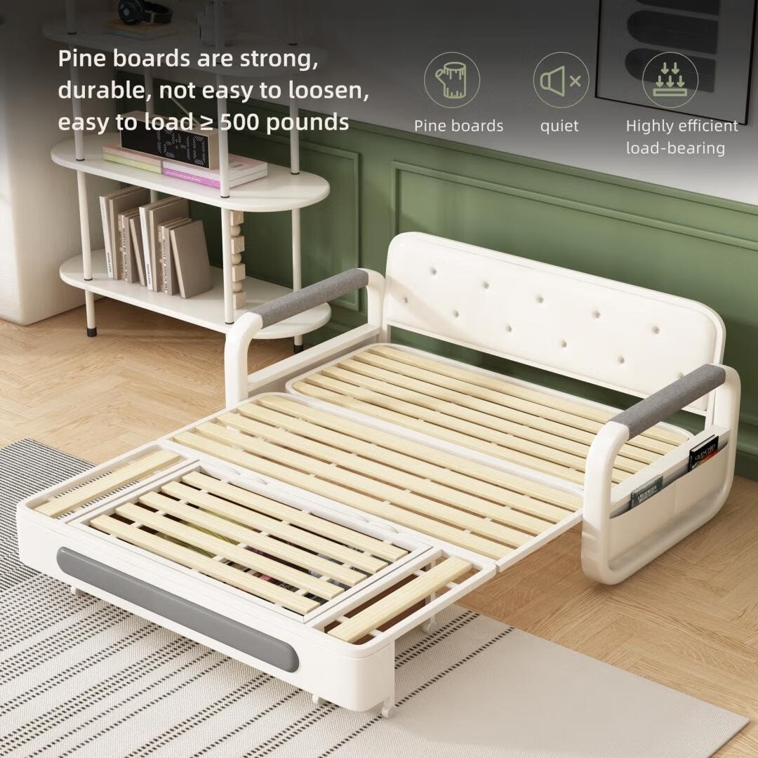 Canapé-lit moderne en mousse à mémoire de forme avec rangement