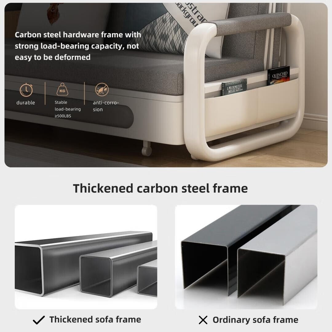 Canapé-lit moderne en mousse à mémoire de forme avec rangement