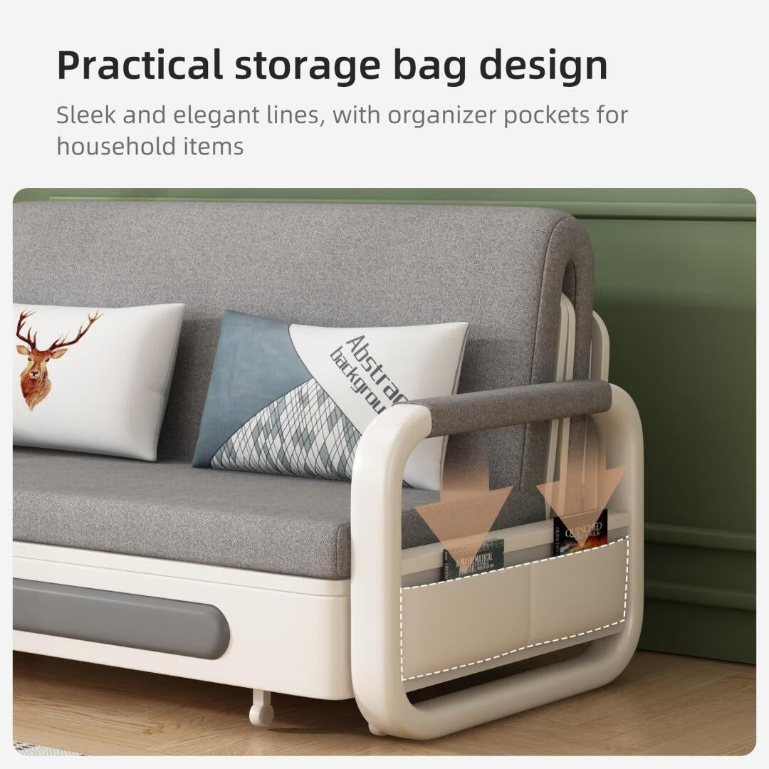 Canapé-lit moderne en mousse à mémoire de forme avec rangement