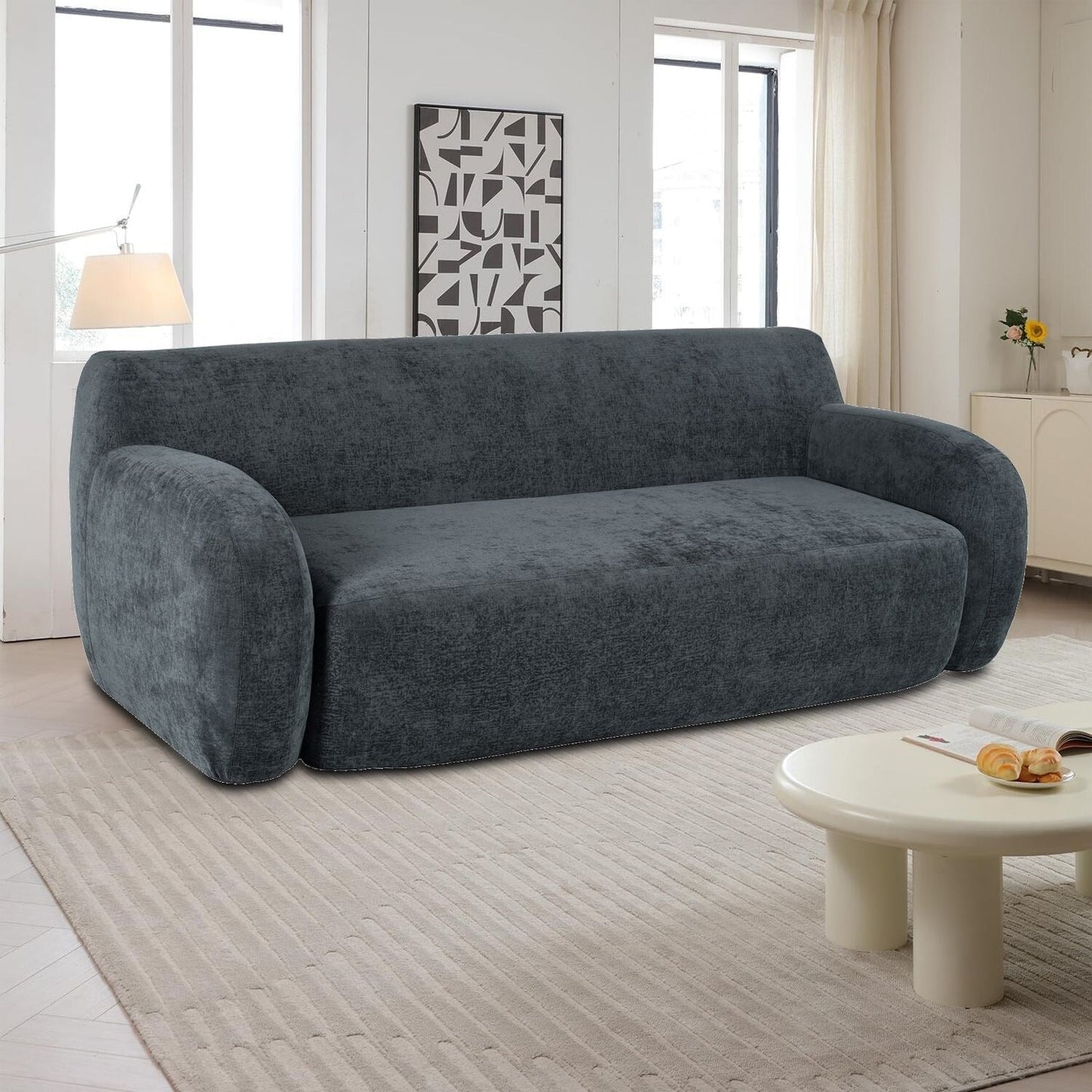 Canapé poire minimaliste moderne avec rembourrage en mousse haute résilience pour chambre à coucher, salon, appartement, dortoir, salon