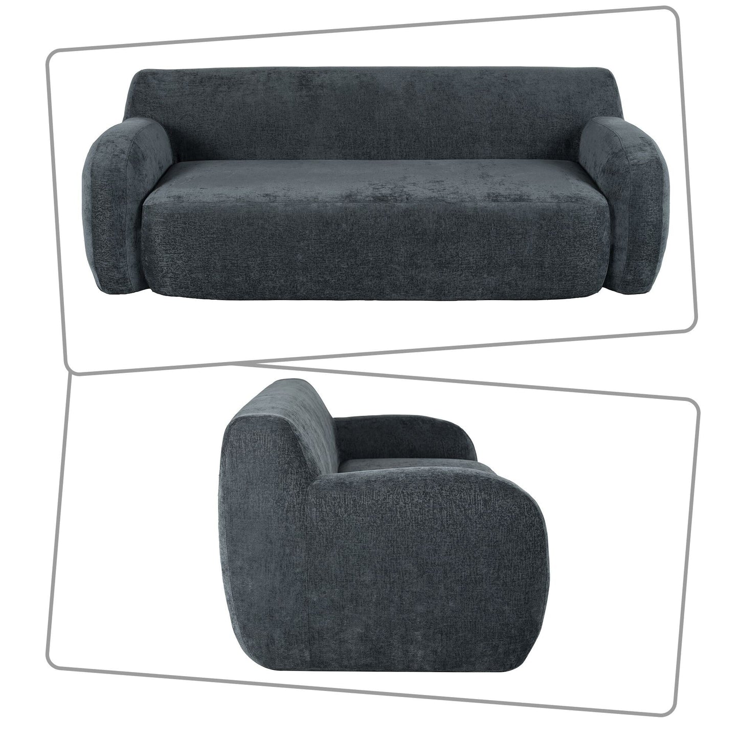 Canapé poire minimaliste moderne avec rembourrage en mousse haute résilience pour chambre à coucher, salon, appartement, dortoir, salon