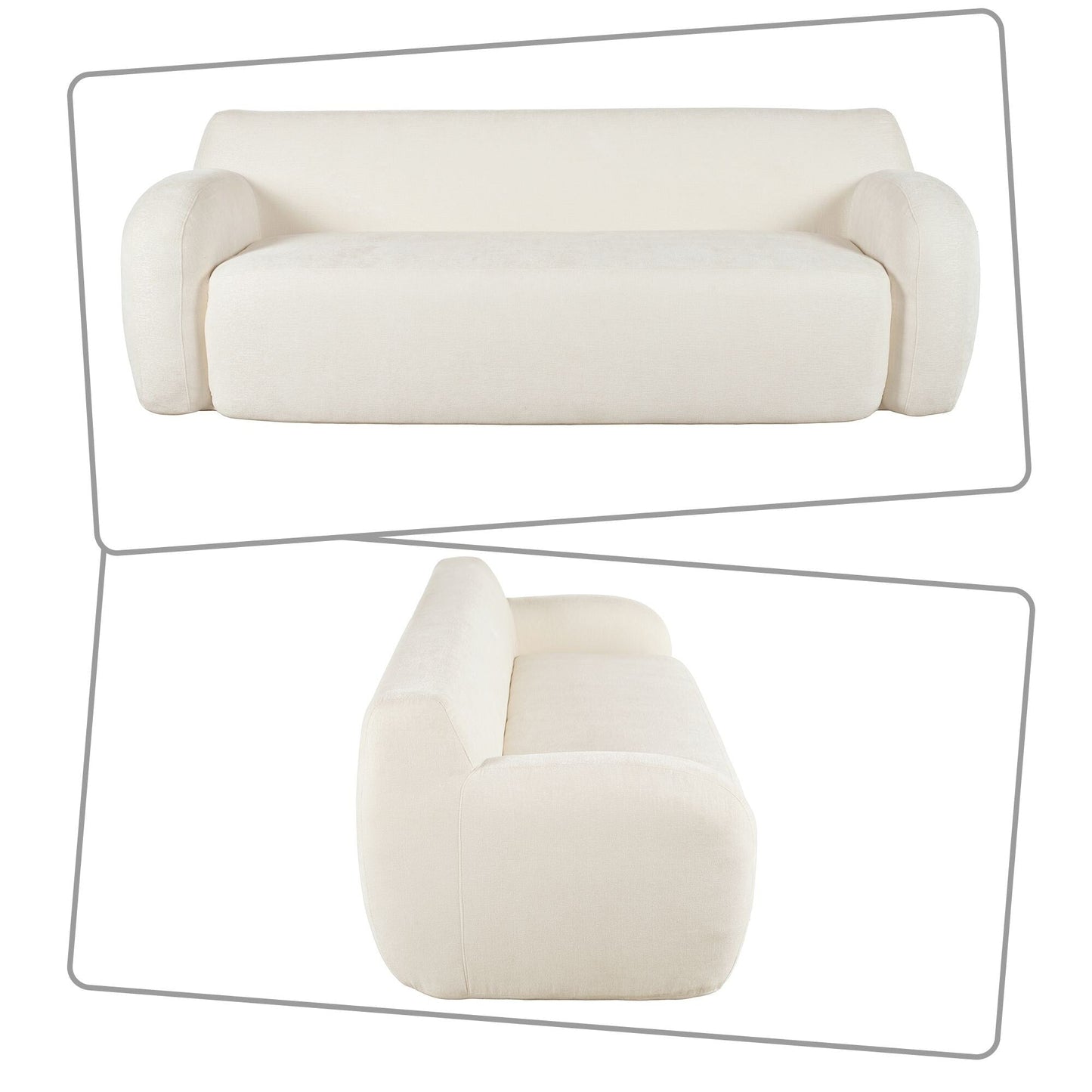 Canapé poire minimaliste moderne avec rembourrage en mousse haute résilience pour chambre à coucher, salon, appartement, dortoir, salon