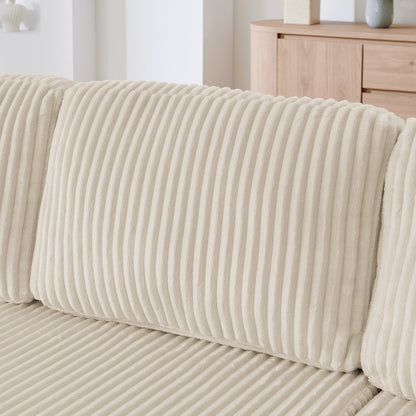 Canapé modulaire sectionnel en velours côtelé en forme de U minimaliste moderne - Canapé-lit compressé et peu encombrant pour salon et chambre