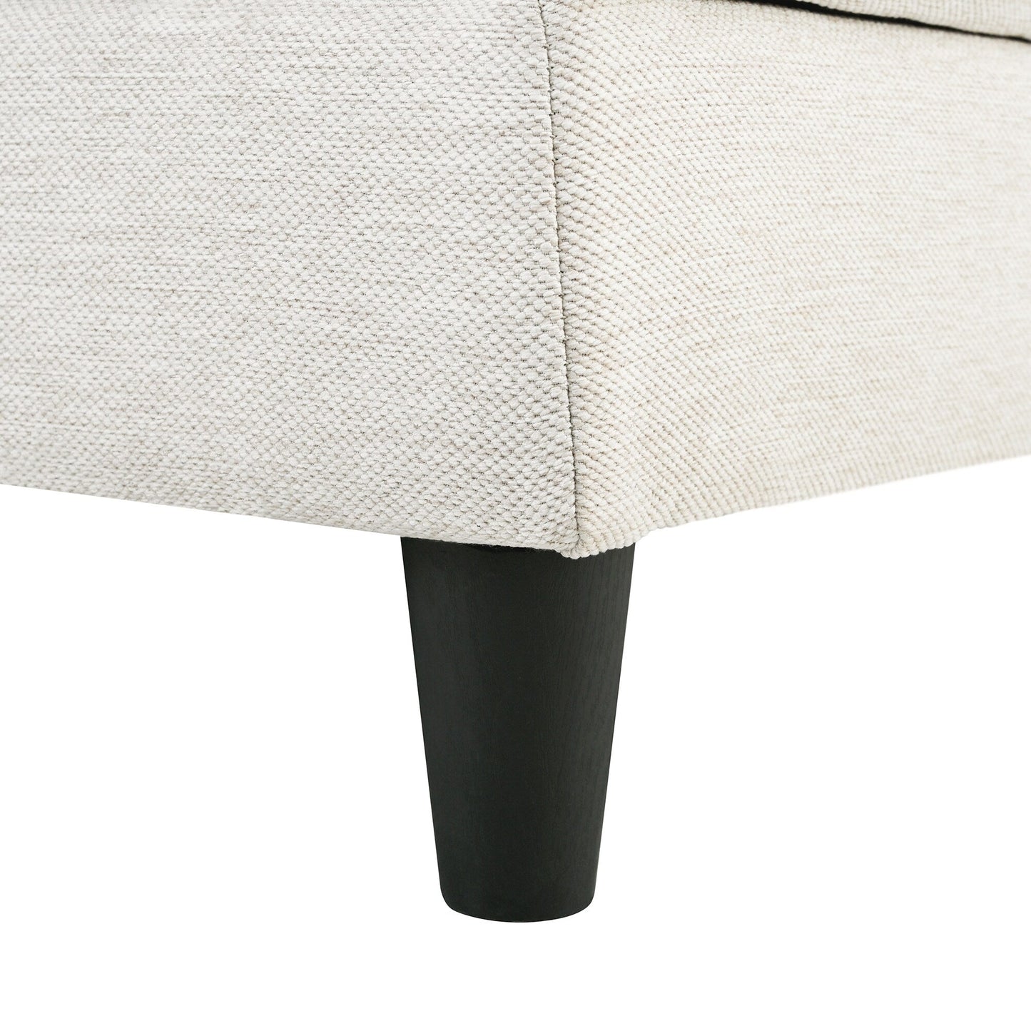 Canapé modulaire moderne en L 4 places avec 5 coussins et pouf amovible pour salon ou bureau