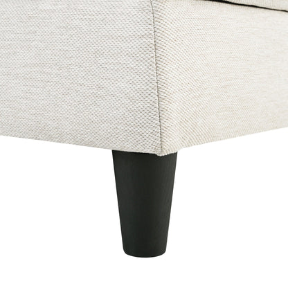 Canapé modulaire moderne en L 4 places avec 5 coussins et pouf amovible pour salon ou bureau