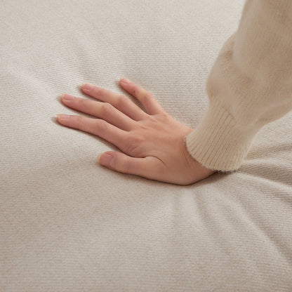 Canapé modulaire moderne en L avec pouf, 3 coussins et 3 oreillers pour le salon