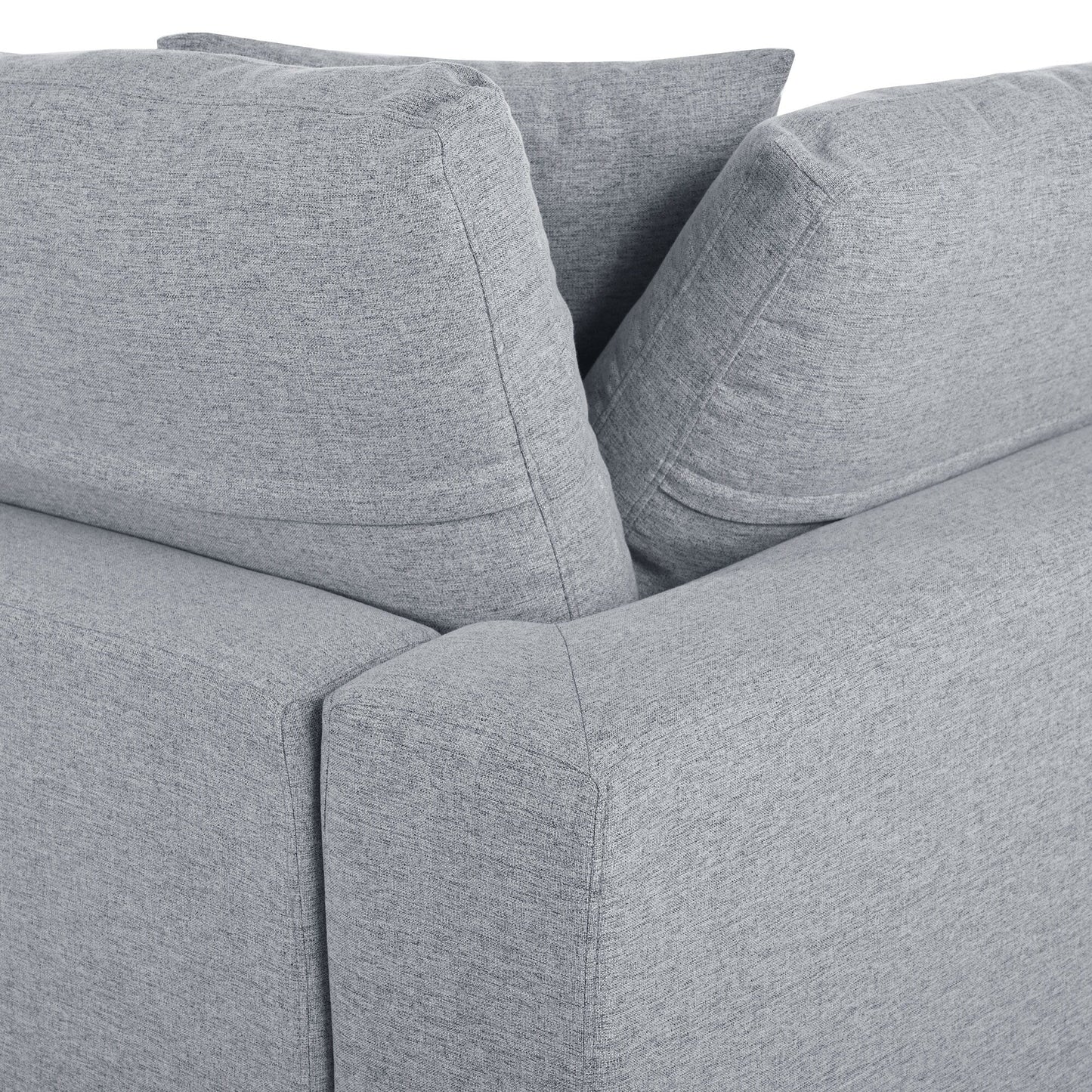 Canapé modulaire moderne en U avec pouf amovible et coussins pour le salon