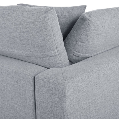 Canapé modulaire moderne en U avec pouf amovible et coussins pour le salon