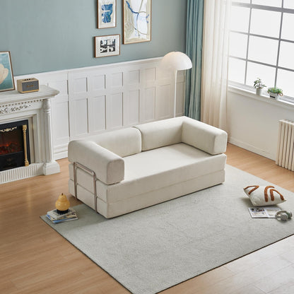 Canapé-lit 3 places moderne et multifonctionnel en velours côtelé, avec configurations polyvalentes et design ergonomique