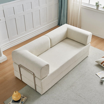 Canapé-lit 3 places moderne et multifonctionnel en velours côtelé, avec configurations polyvalentes et design ergonomique