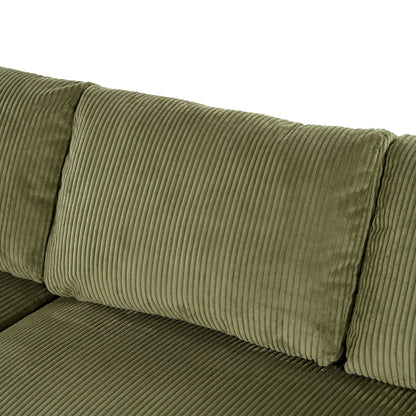 Canapé 3 places moderne et surdimensionné avec porte-gobelets et ports de chargement USB, coussins épais pour le salon