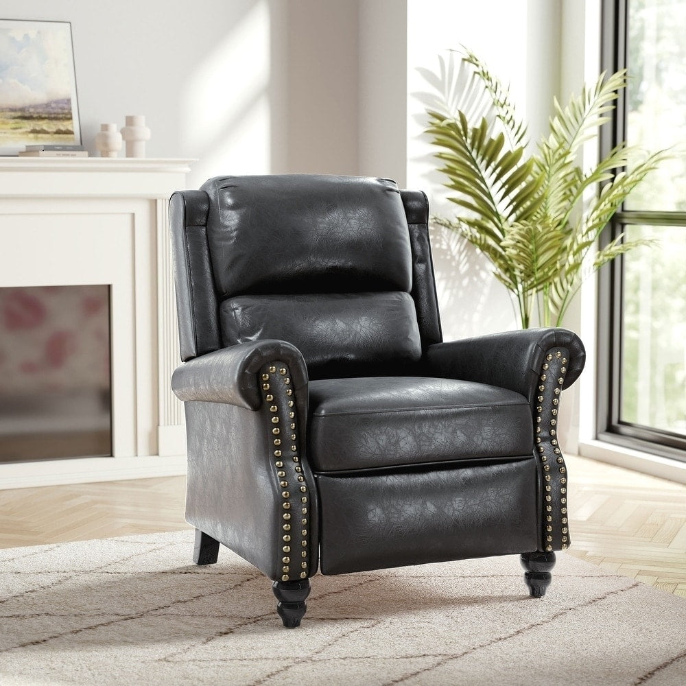 Fauteuil inclinable moderne rembourré en cuir PU