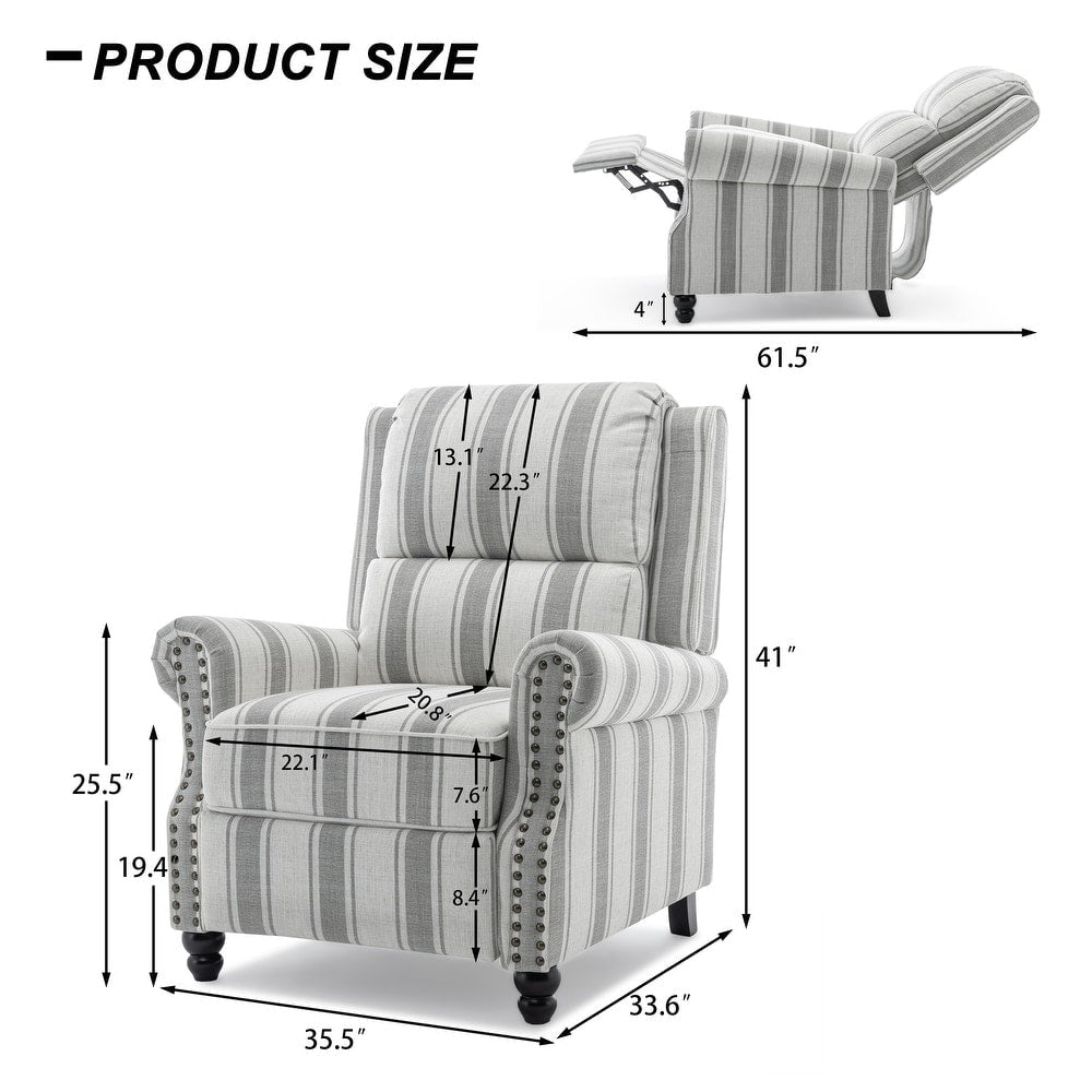 Fauteuil inclinable moderne rembourré en cuir PU