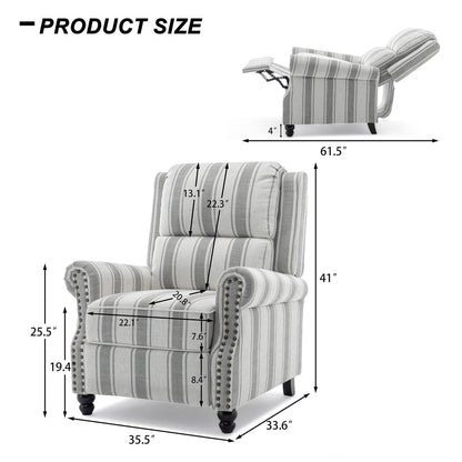 Fauteuil inclinable moderne rembourré en cuir PU