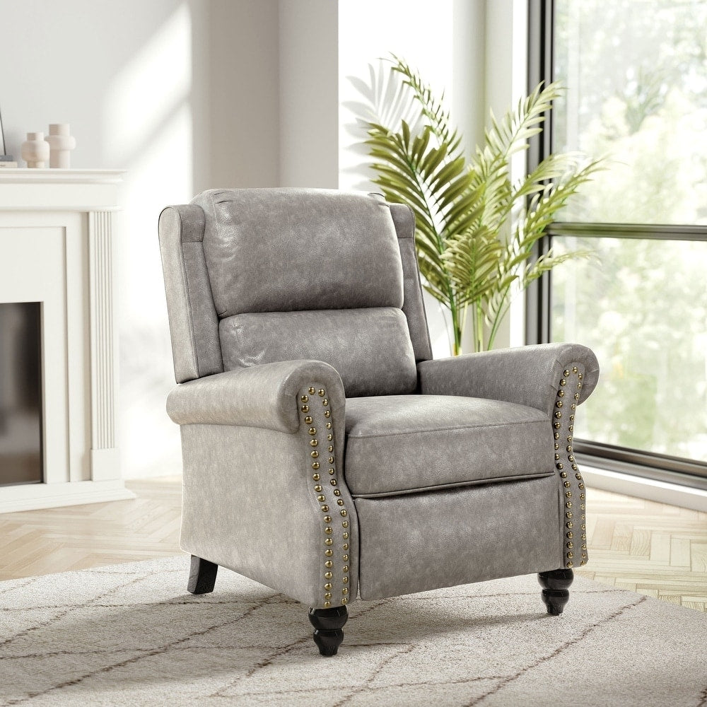 Fauteuil inclinable moderne rembourré en cuir PU