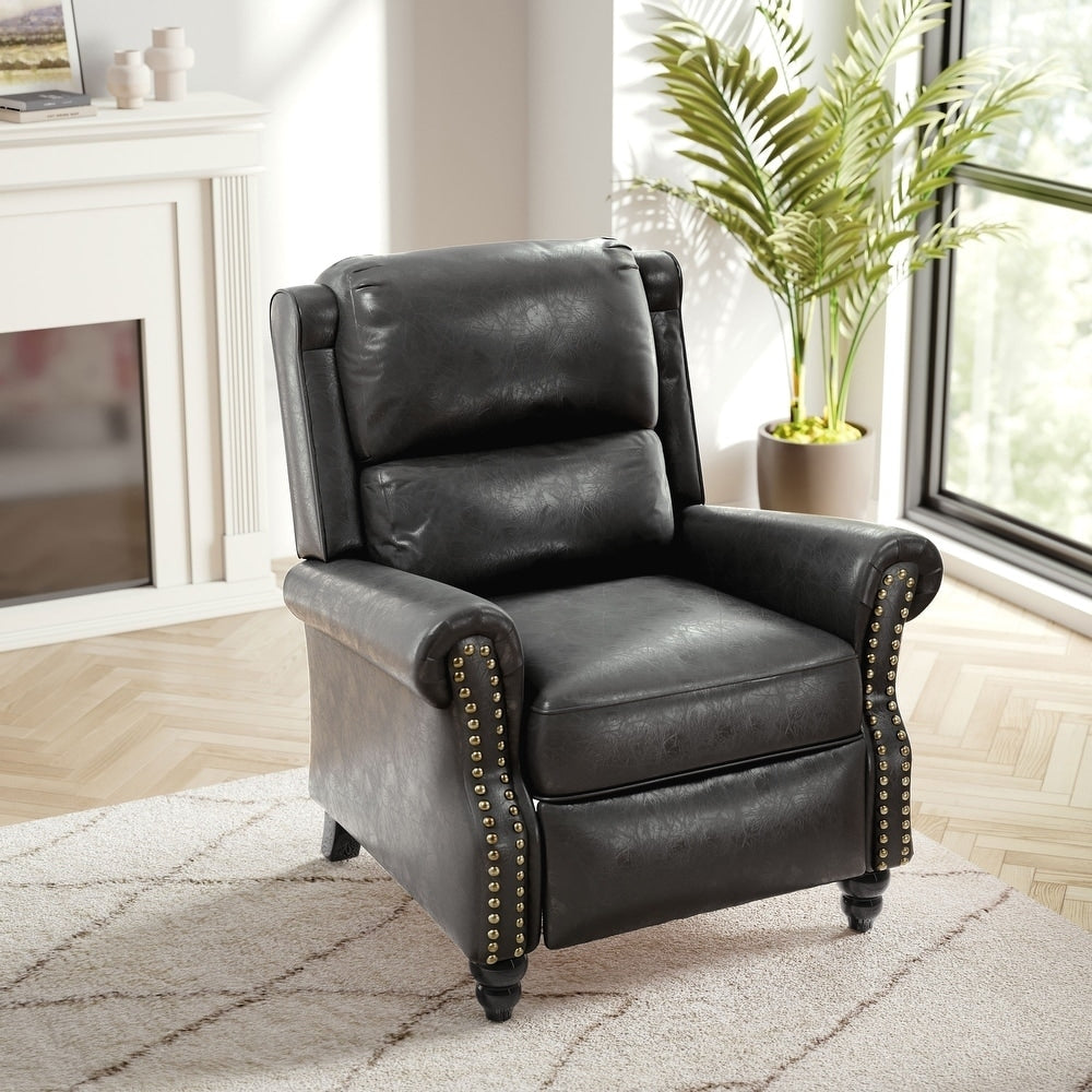 Fauteuil inclinable moderne rembourré en cuir PU