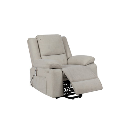 Fauteuil inclinable électrique moderne, canapé chauffant et massant réglable avec rangement latéral, repose-pieds et télécommande