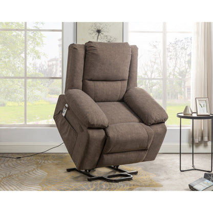 Fauteuil inclinable électrique moderne, canapé chauffant et massant réglable avec rangement latéral, repose-pieds et télécommande