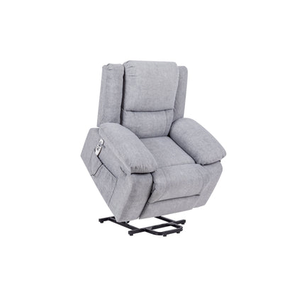 Fauteuil inclinable électrique moderne, canapé chauffant et massant réglable avec rangement latéral, repose-pieds et télécommande