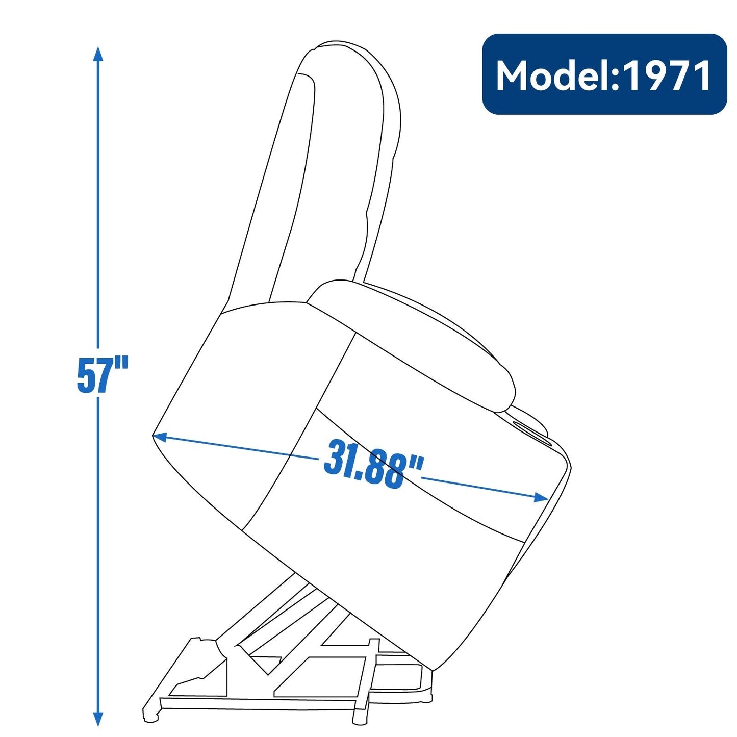 Fauteuil inclinable électrique moderne, fauteuil de massage chauffant, canapé simple rembourré avec deux ports USB et porte-gobelets
