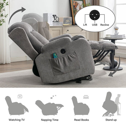 Fauteuil inclinable électrique moderne avec massage thermique et positions infinies