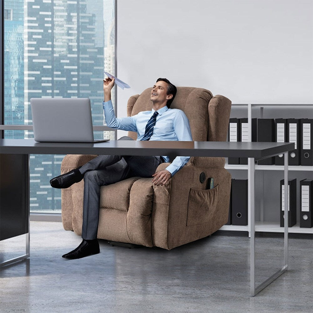 Fauteuil inclinable électrique moderne avec massage thermique et positions infinies