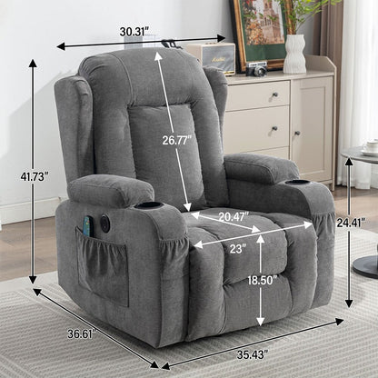 Fauteuil inclinable électrique moderne avec massage thermique et positions infinies