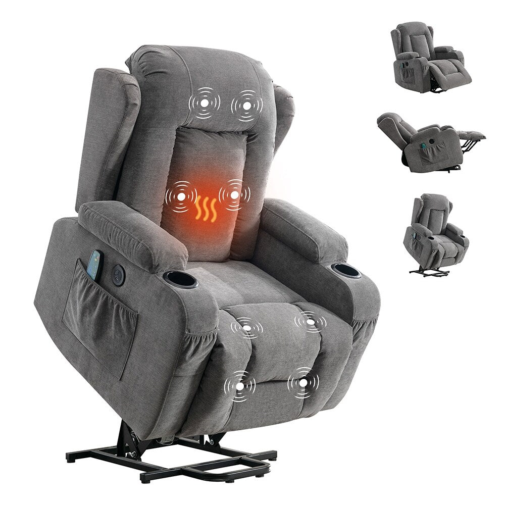Fauteuil inclinable électrique moderne avec massage thermique et positions infinies