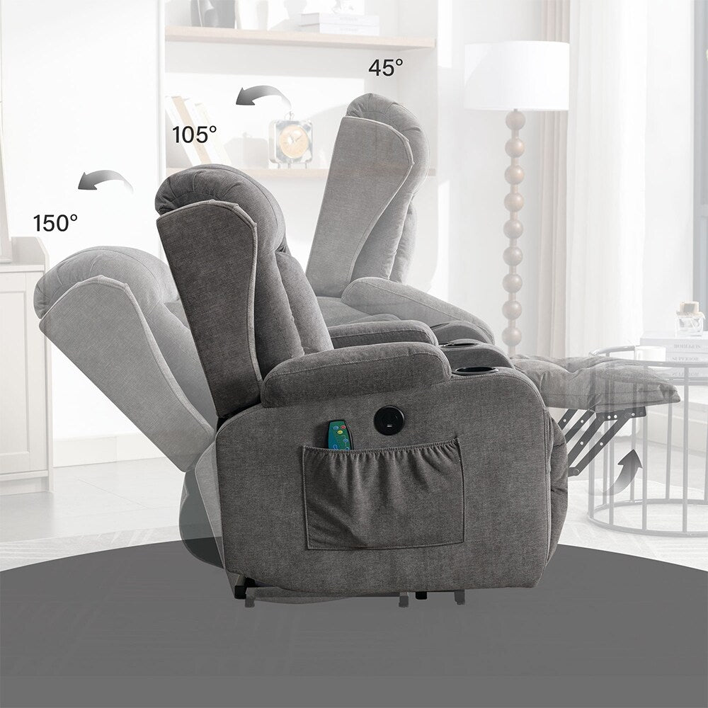 Fauteuil inclinable électrique moderne avec massage thermique et positions infinies