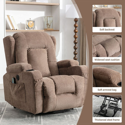 Fauteuil inclinable électrique moderne avec massage thermique et positions infinies