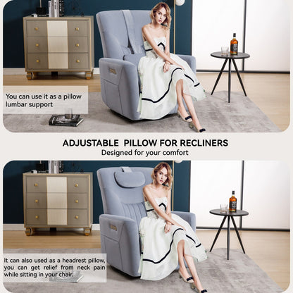 Canapé inclinable électrique moderne, pivotant et réglable, avec ports USB et Type-C, oreiller amovible