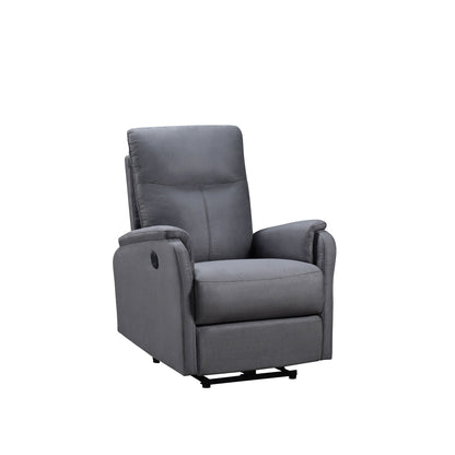 Fauteuil inclinable électrique moderne avec port USB, dossier haut et revêtement facile à nettoyer pour salon ou chambre.