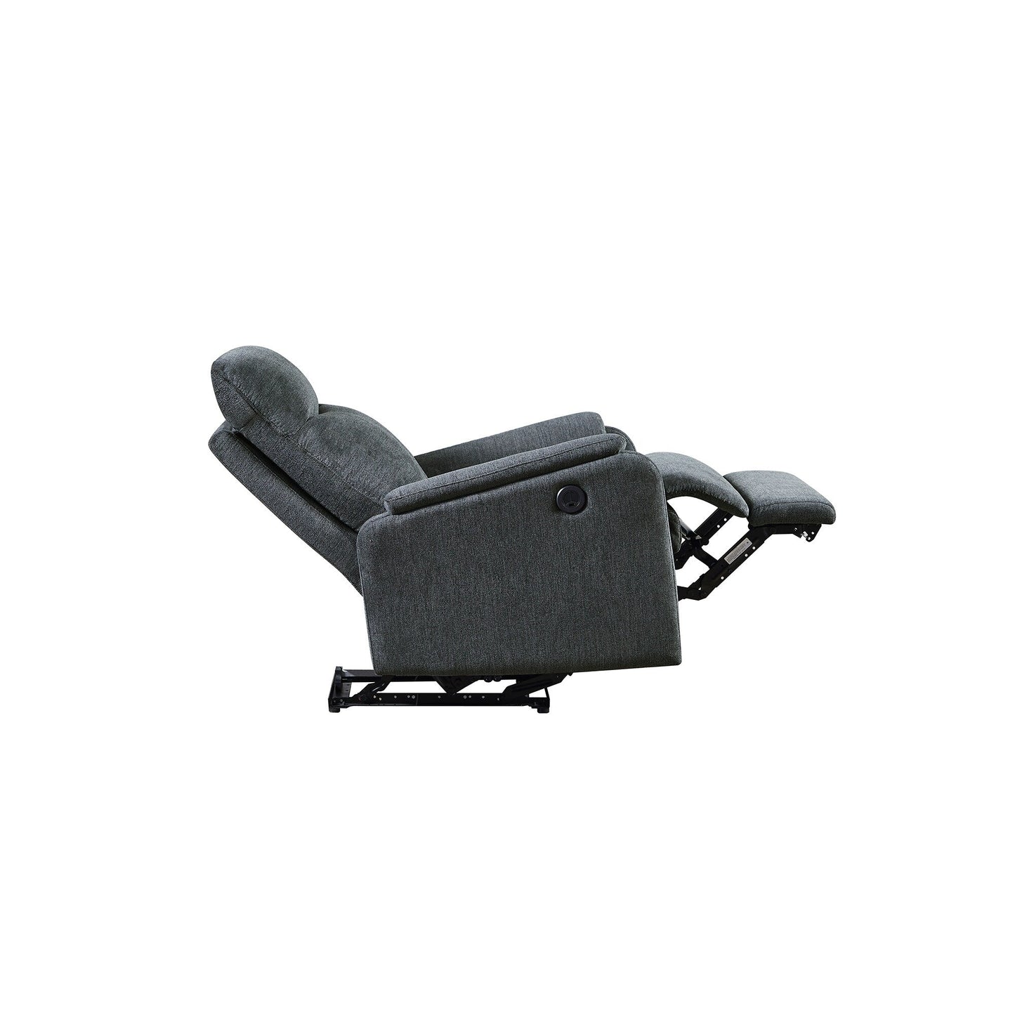Fauteuil inclinable électrique moderne avec port USB, support complet de la tête et des lombaires, tissu facile à nettoyer